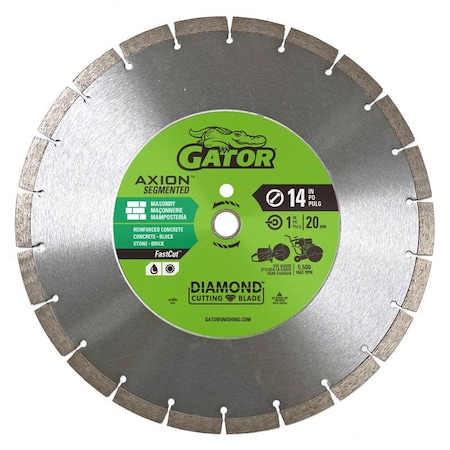 Gator Gator FastCut 14 in. D X 1 in. Diamond Segmented Rim Saw Blade 1 pk 389882